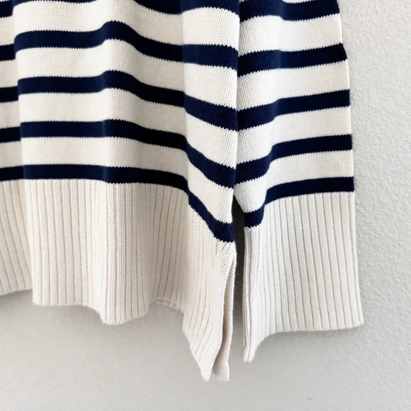 NWT J. Crew Striped Cotton Sweater Pullover Crew Classic Fisherman Nautical XL - Picture 9 of 13